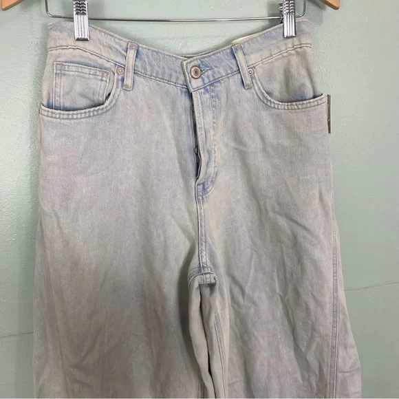 Free People‎ Westward Denim Jean Light Wash Blue Size 28 Baggy - Picture 3 of 9